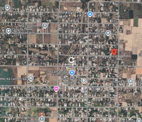 Đất mặt tiền đường nhựa rộng 6m cách trung tâm Cam An Bắc hơn 500m - Diện tích : 543,3m2